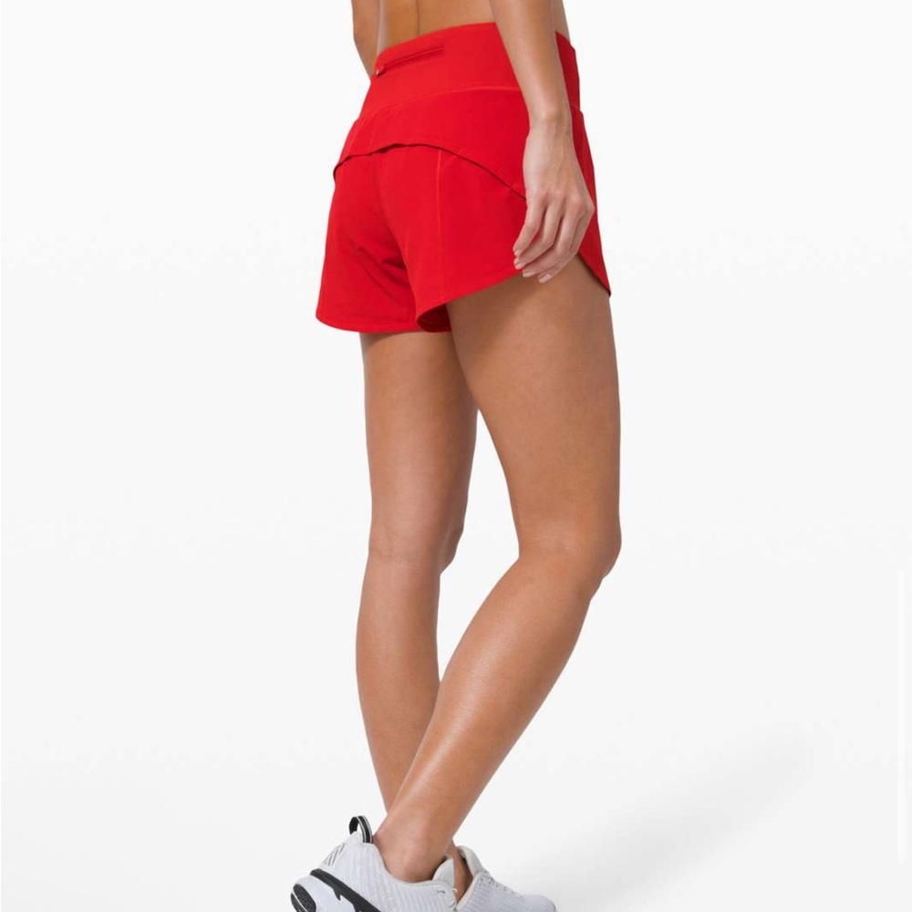 New With Tags Lululemon Speed Up Mid-Rise Short 4" Lined - Dark Red Size 14